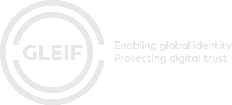 Logo de GLEIF, entidad global de identificación de entidades legales